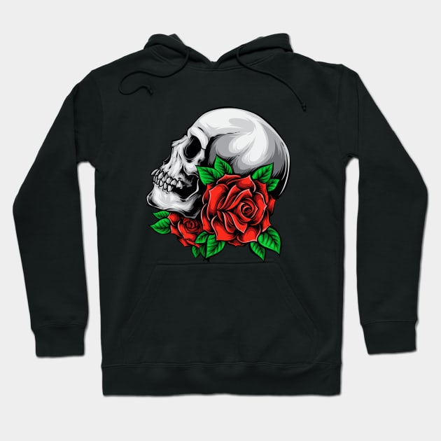 Rose Skull Hoodie by Falden